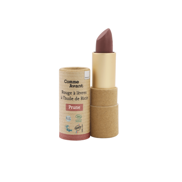 Rouge à lèvres naturel à l’huile de ricin – Teinte Prune – Image 2