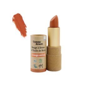 Rouge à lèvres naturel à l’huile de ricin – Teinte Orange Ambré