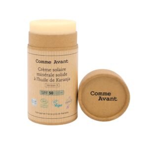 Crème solaire minérale SPF50 à l’huile de karanja– Comme Avant